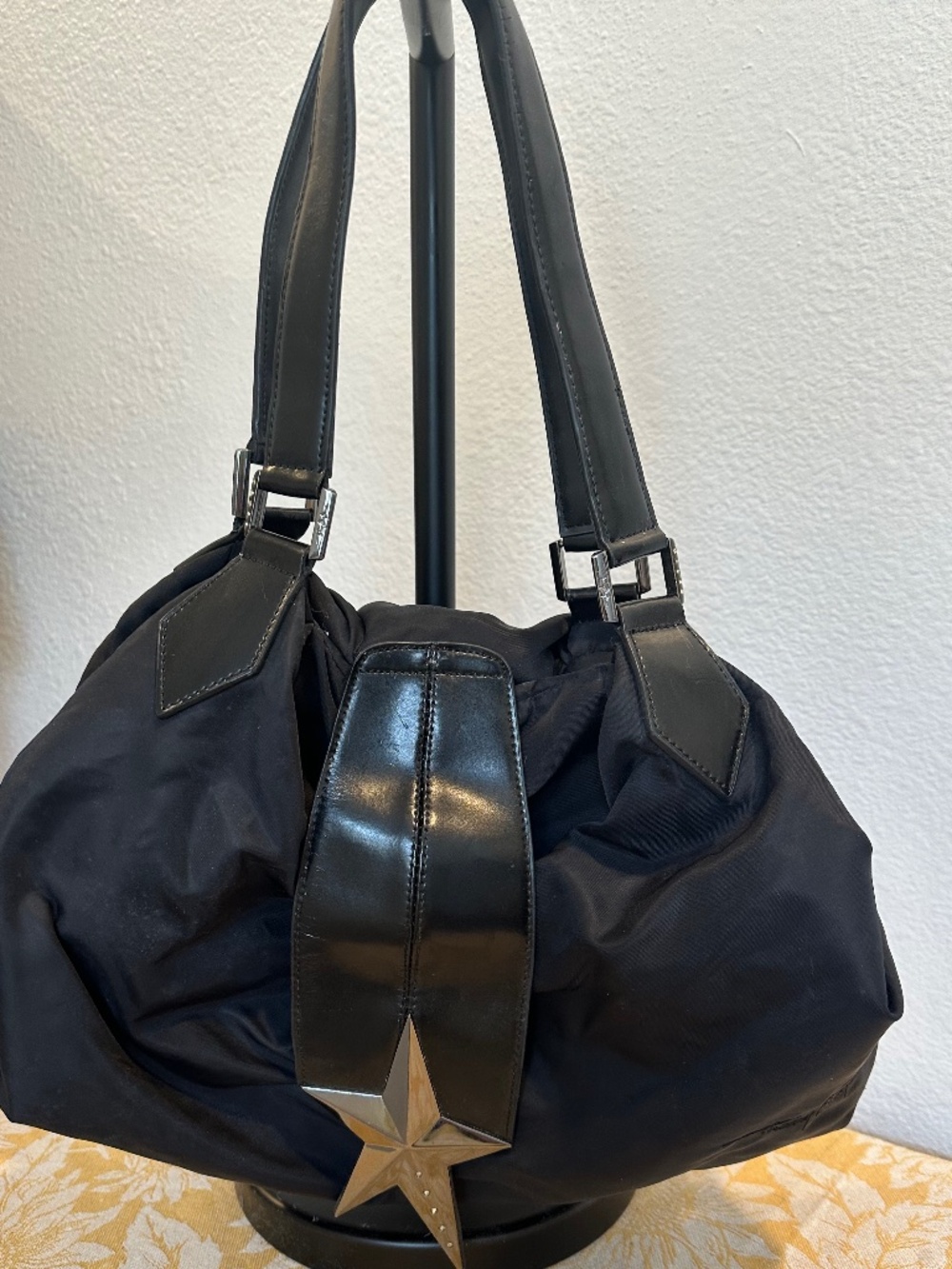 Vintage Thierry Mugler Hobo Bag With signature star closure